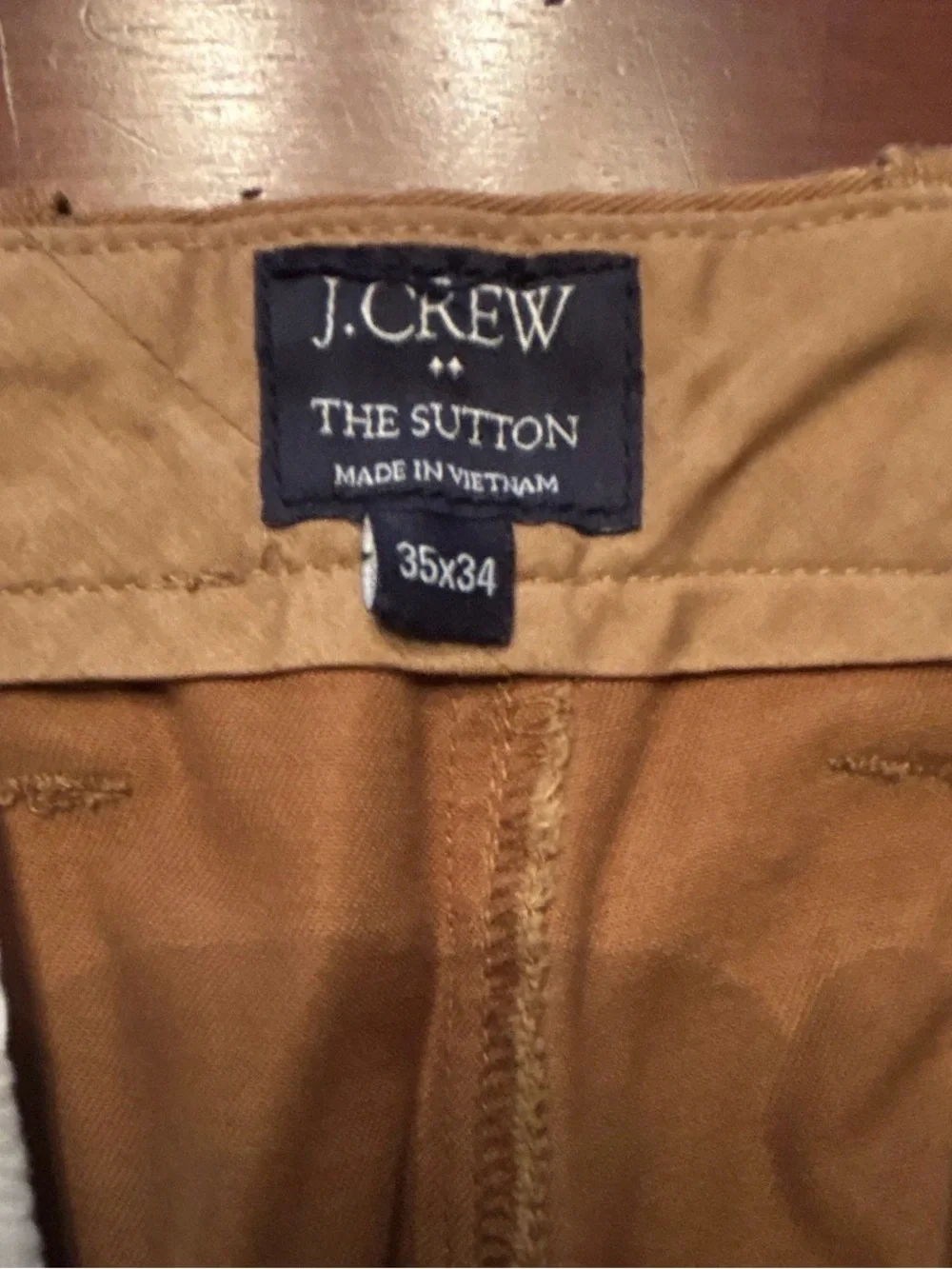 J. Crew Men's Chino Pants in Camel/Tan